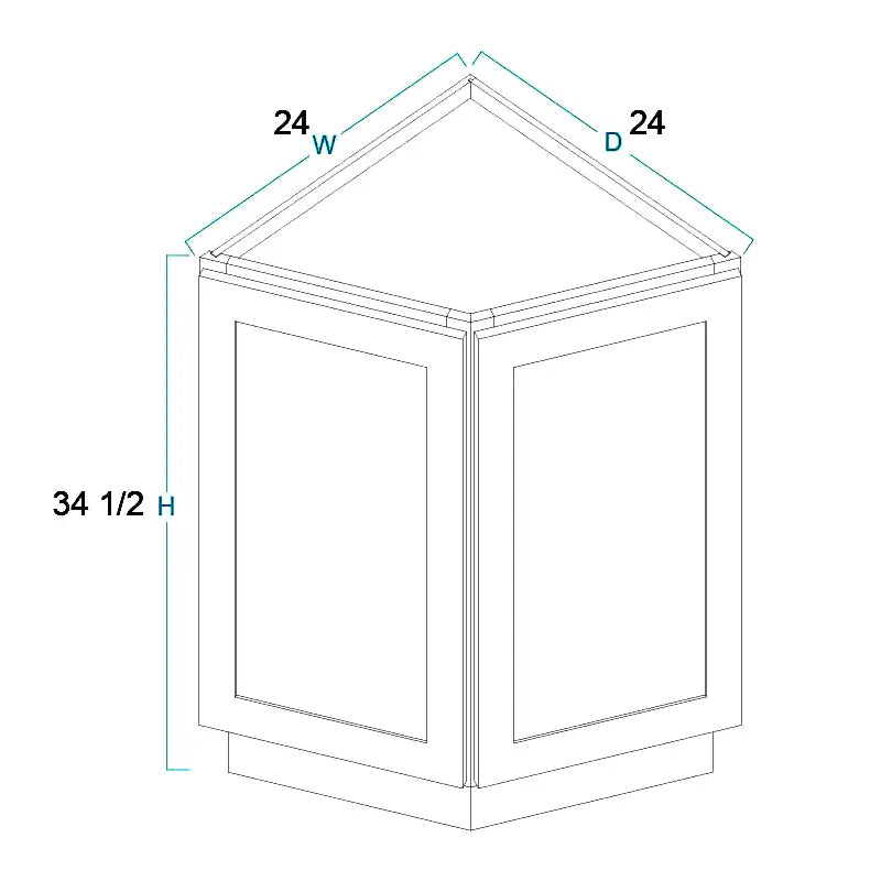 Angle Base Cabinet 24"W