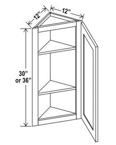 Angle Wall Cabinet - 12"W X 30"H X 12"D