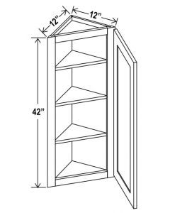 Angle Wall Cabinet - 12"W X 42"H X 12"D