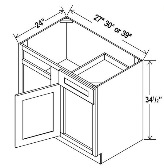 Blind Base Corner Cabinet - 30"W X 24"D X 34-1/2"H