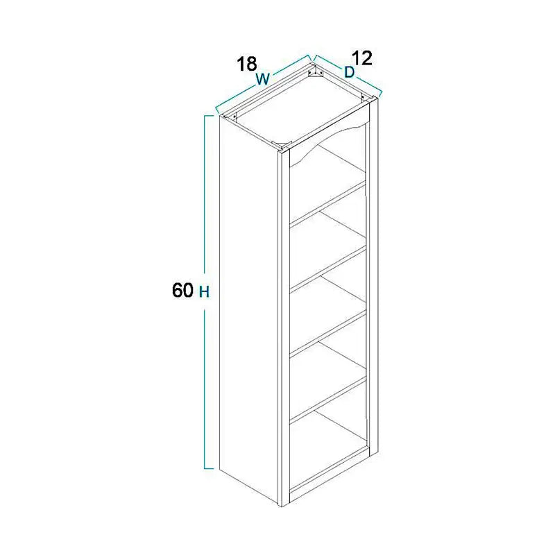 Book Case - 18"W X 60"H X 12"D