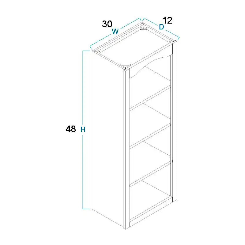 Book Case - 30"W X 48"H X 12"D