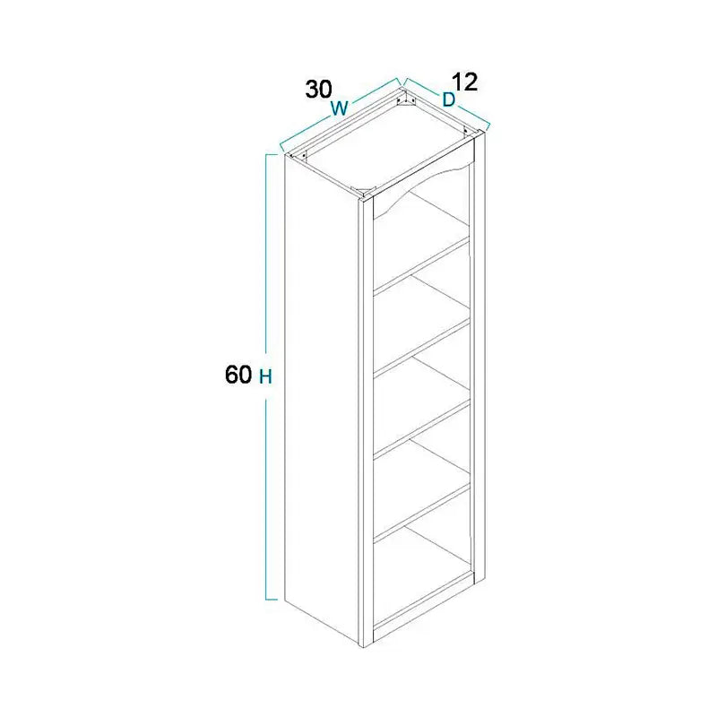 Book Case - 30"W X 60"H X 12"D