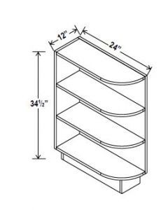 Base End Shelf - 12"W X 24"D X 34-1/2"H