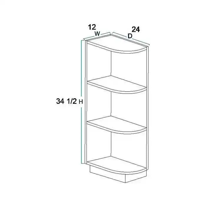 Base End Shelf Cabinet 24" Left