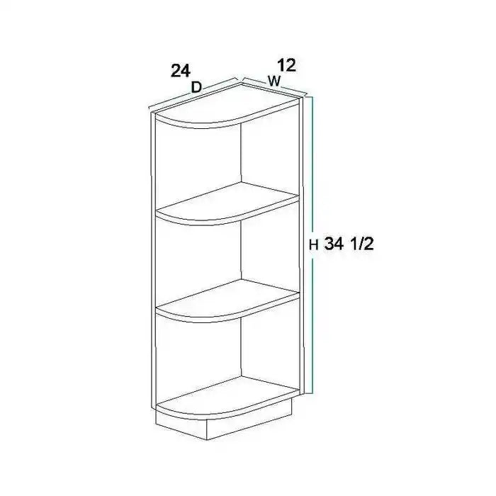 Base End Shelf Cabinet 24" Right