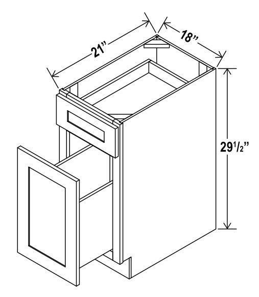 Document File Base Cabinet 18"W X 21"D X 29-1/2"H