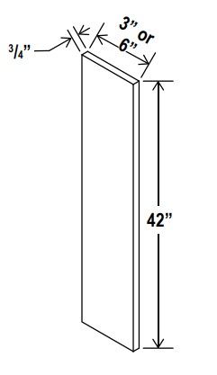 Wall Filler - 3"W x 42"H x 3/4"D