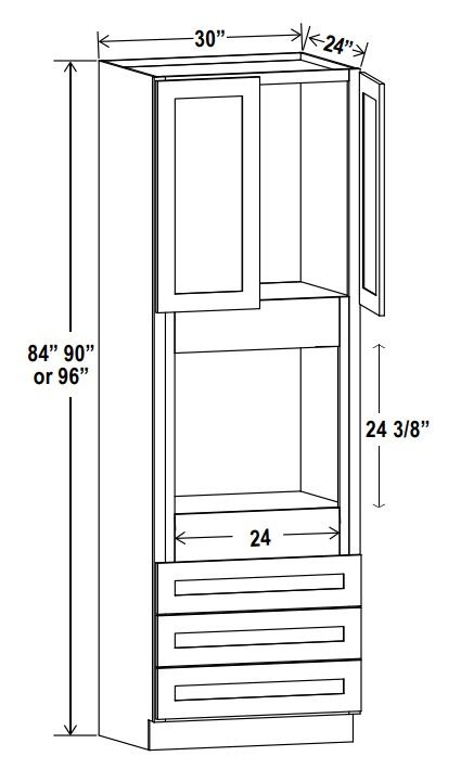 Oven Pantry - 30"W X 84"H X 24"D