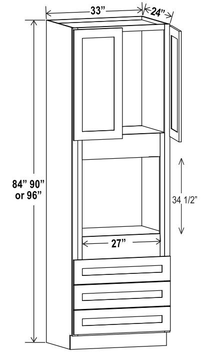 Oven Pantry - 33"W X 96"H X 24"D