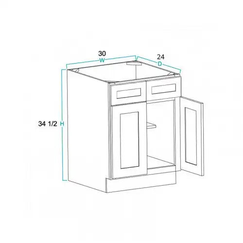 Sink Base Cabinet 30"W