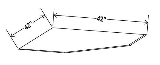 Corner Sink Front Floor - 42"W - Goes With DCSF42