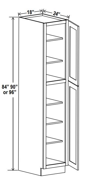 Wall Pantry - 18"W x 84"H x 24"D