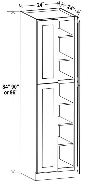 Wall Pantry - 24"W X 84"H X 24"D