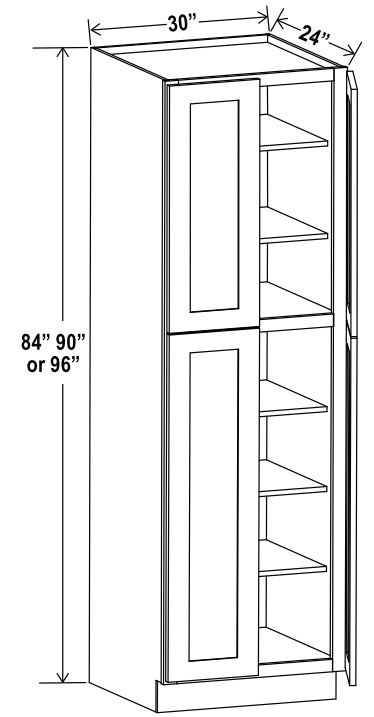 Pantry - 30"W X 90"H X 24"D