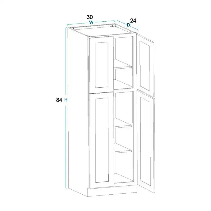 Utility Cabinet (30"W x 84"H x 24"D)