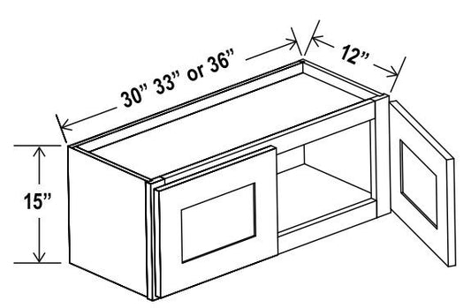 Wall Refrigerator Cabinet - 36"W x 15"H x 24"D