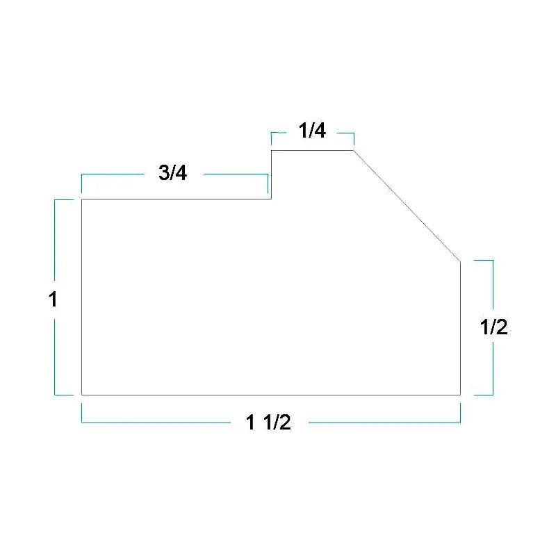 Angle Light Rail Molding 96"