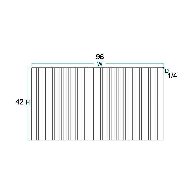 Bead Board Plywood Panel - 96"W X 42"H X 1/4"D