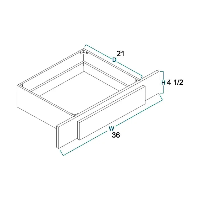 Knee Drawer 36"W