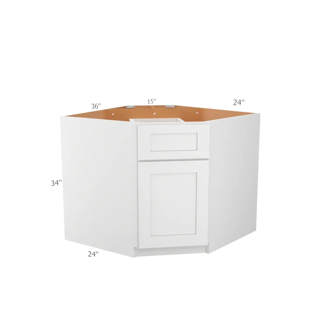 Diagonal Corner Sink Base Cabinet 36"