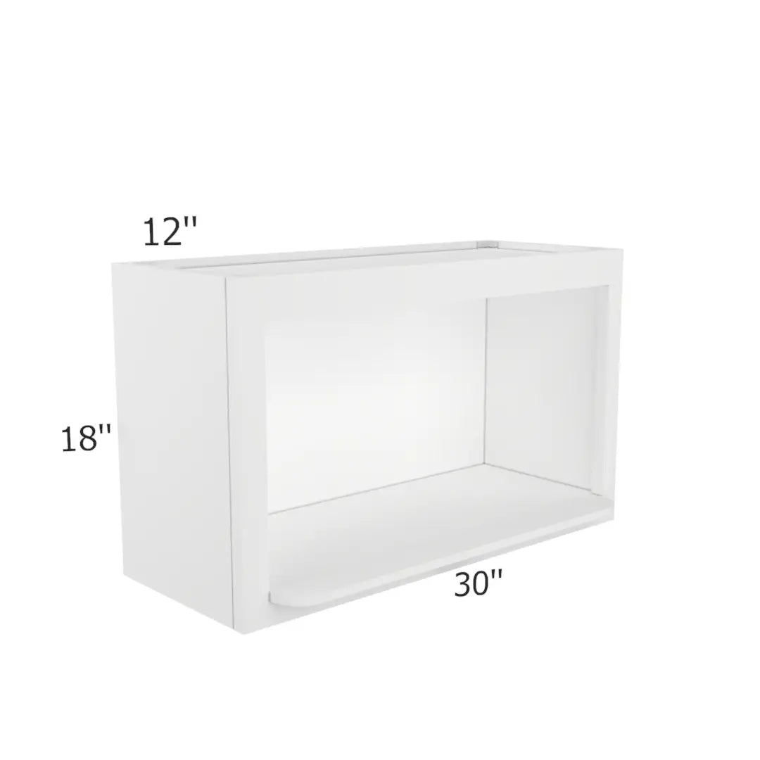 Wall Microwave Shelf Cabinet - 30"W X 18"H X 12"D