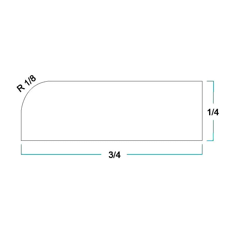 Scribe Moulding - 3/4"W X 96"H X 1/4"D