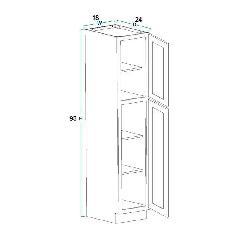 Utility Cabinet (18"W x 93"H x 24"D)