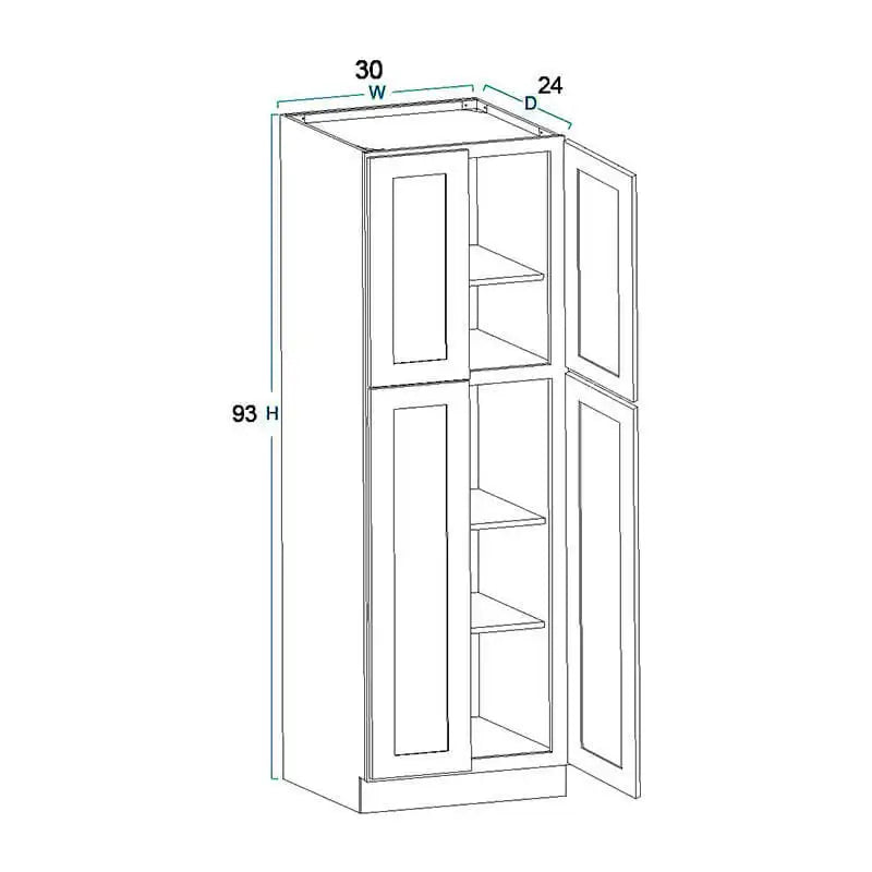 Utility Cabinet (30"W x 93"H x 24"D)