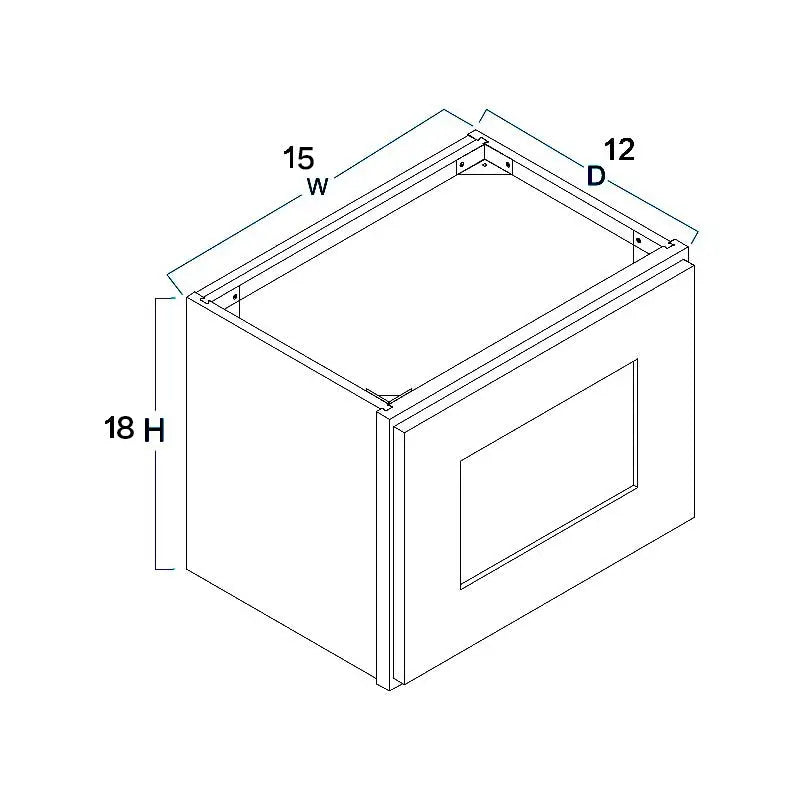 Wall Cabinet 15"W x 18"H x 12"D