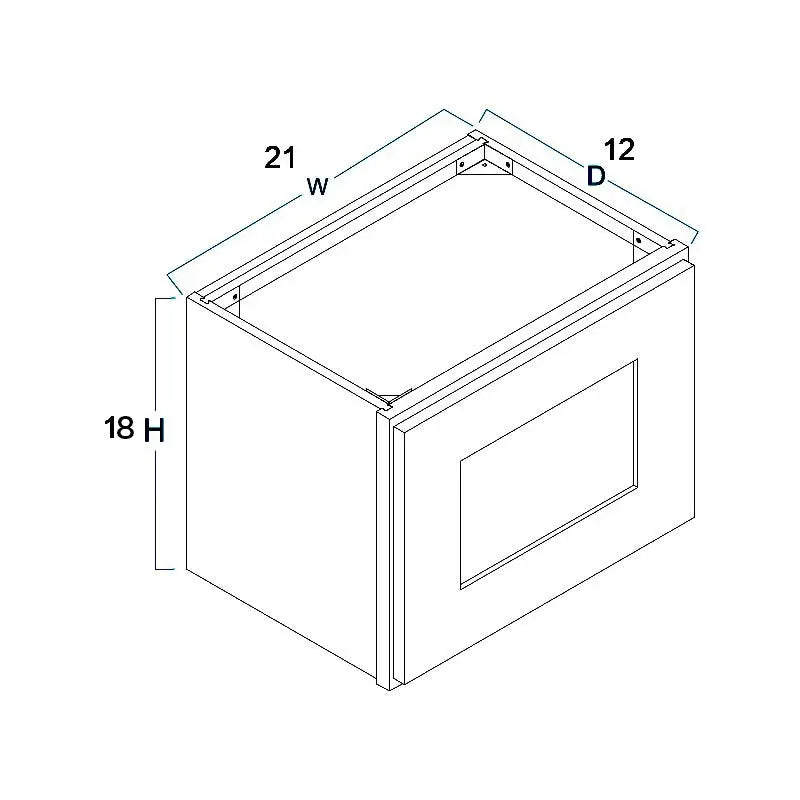 Wall Cabinet - 21"W x 18"H x 12"D