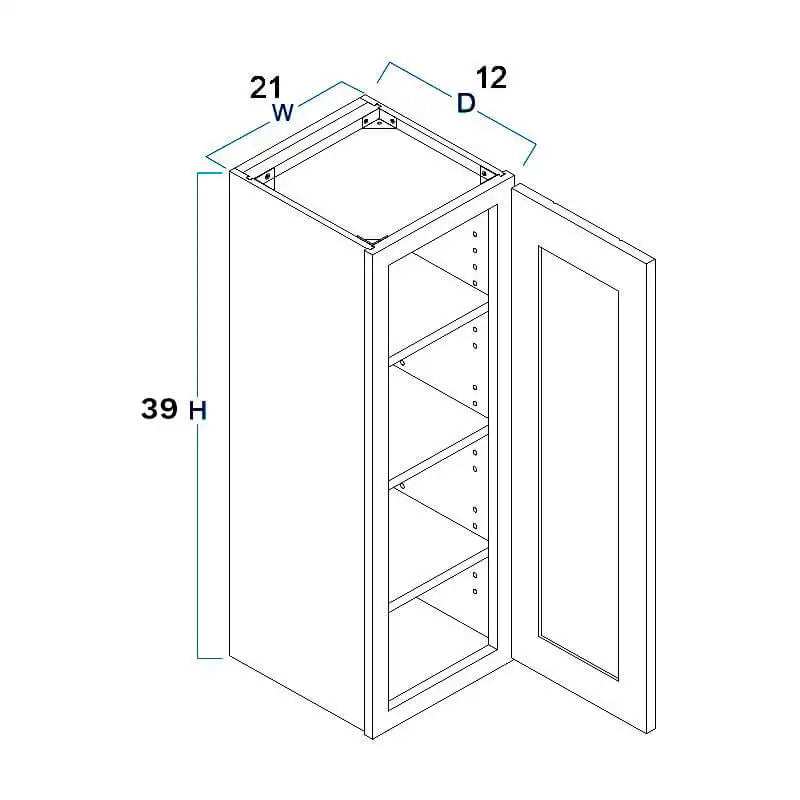 Wall Cabinet - 21"W x 39"H x 12"D