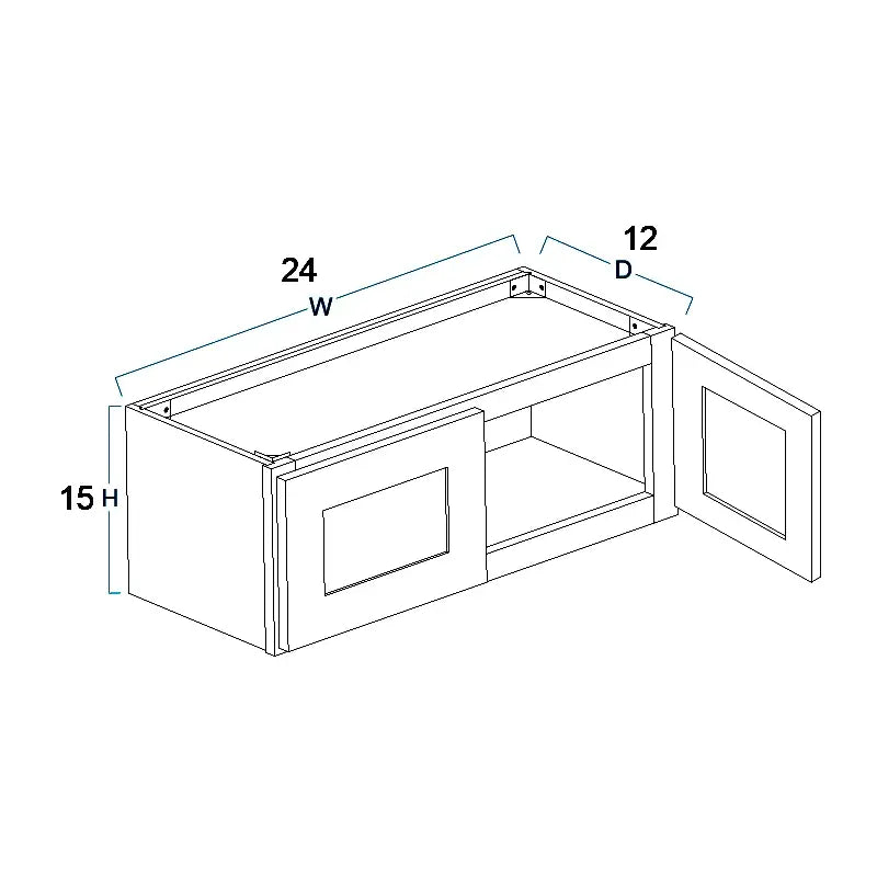 Wall Cabinet - 24"W X 15"H X 12"D