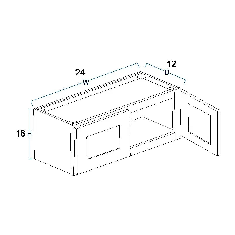 Wall Cabinet - 24"W X 18"H x 12"D