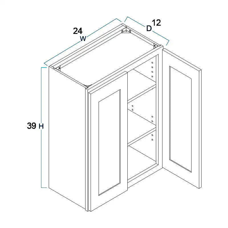 Wall Cabinet - 24"W x 39"H x 12"D