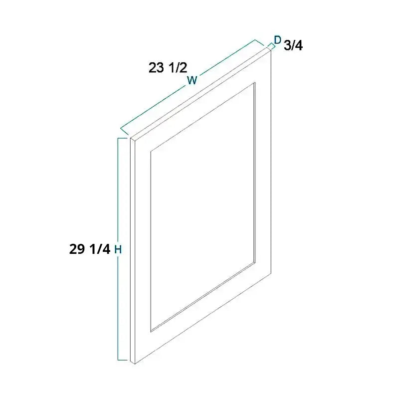 Base Decorative Door Panel - 23"W X 29 1/4"H X 3/4"D